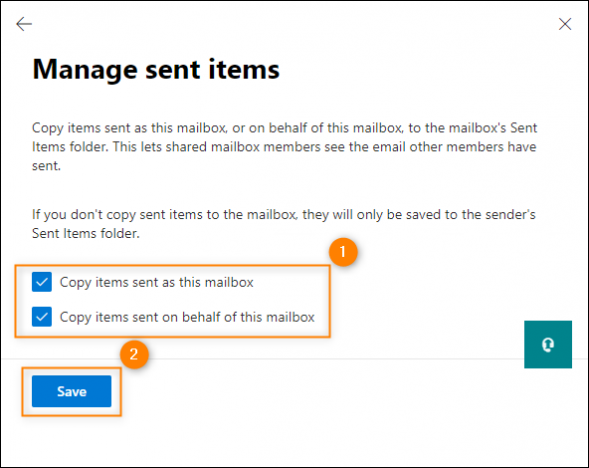 Message copying options.