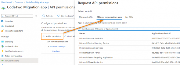 Listing all APIs available for your organization.