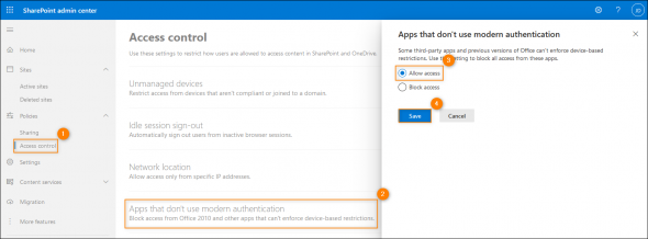 Enabling non-modern authentication protocols.