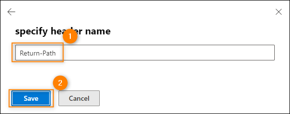 Specifying the header name to use in the new exception.