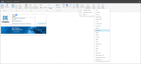 Replacing imported information with AD placeholders.