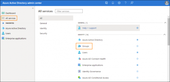 Accessing Azure Active Directory groups.