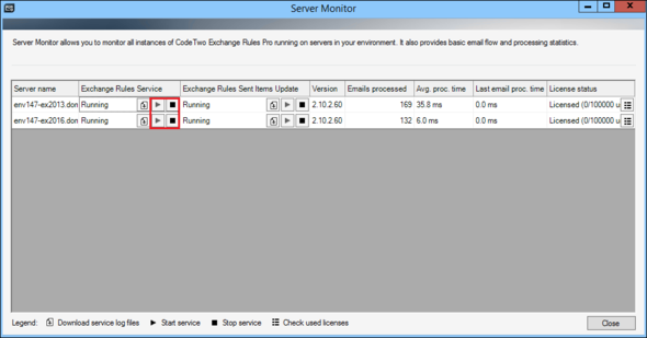 Exchange Rules restart services