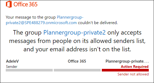 NDR in Outlook on the web.