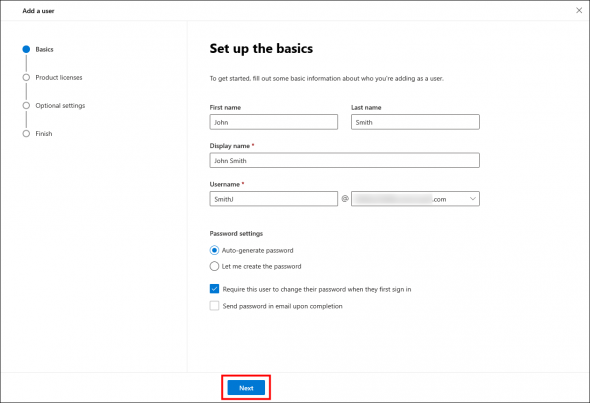Adding basic user information.