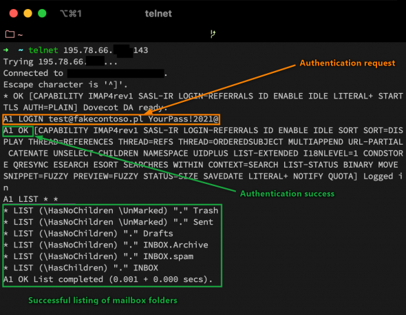 924-8 Successful listing of IMAP folders
