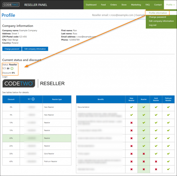 810-2 Reseller Panel - reseller status