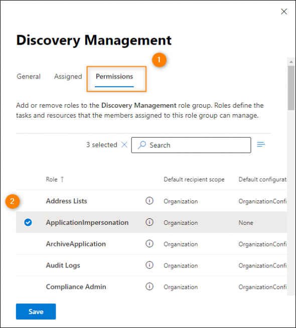 Adding a new role to the Discovery Management role group.