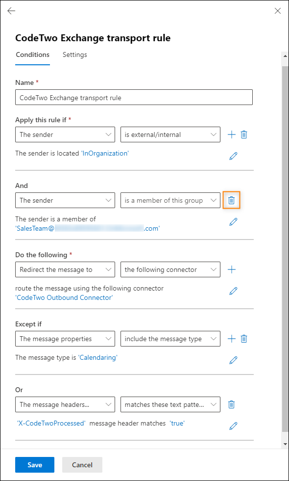 Removing the condition that limits adding signatures to members of the Sales Team group.