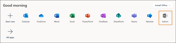 Accessing Microsoft 365 admin center.