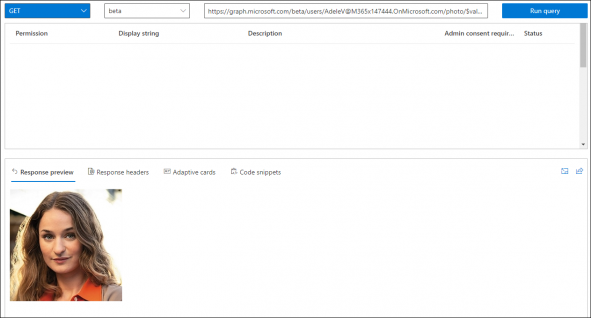 895-7 Graph Explorer gets user photo