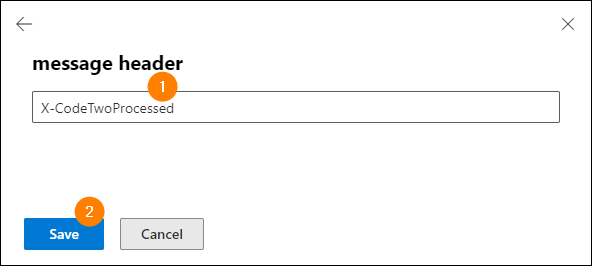 Providing the CodeTwo header’s name.