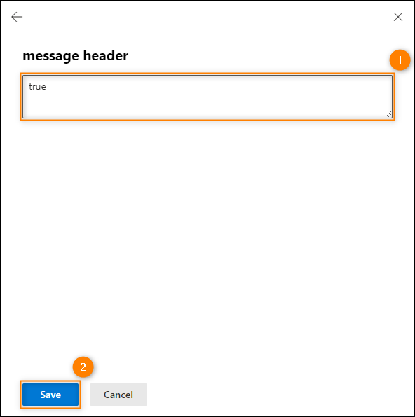 Entering the value for the CodeTwo-specific header.