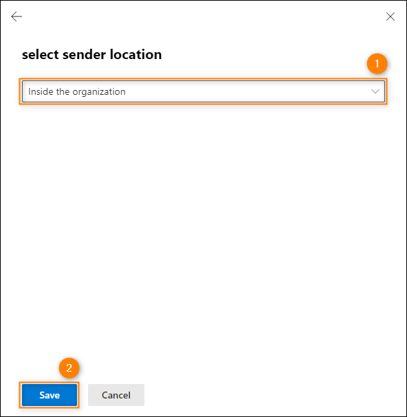 Adding a condition so that the new transport rule applies only to internal messages.
