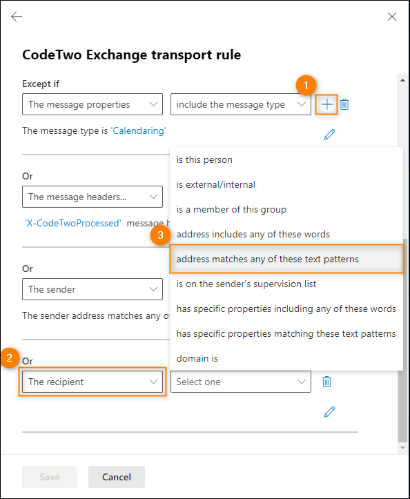 Defining the conditions of the newly-added exception.