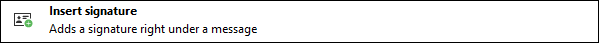 Insert signature