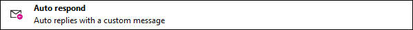 Auto respond