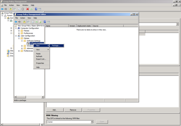 Email Signatures - opening MSI package picker.