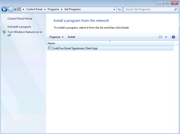 Email Signatures - network installation.