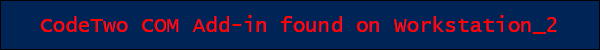 CodeTwo COM Add-in found on the specific PC.