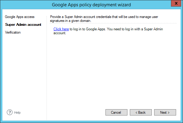 Email Signatures - Google Apps deployment wizard 2
