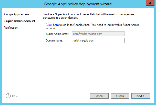 Email Signatures - Google Apps deployment wizard 3
