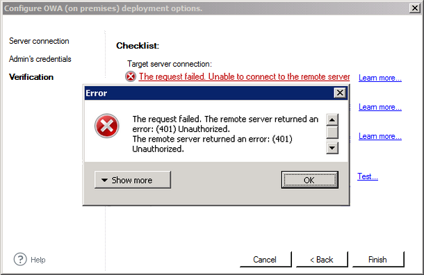 Email Signatures - Error 401.