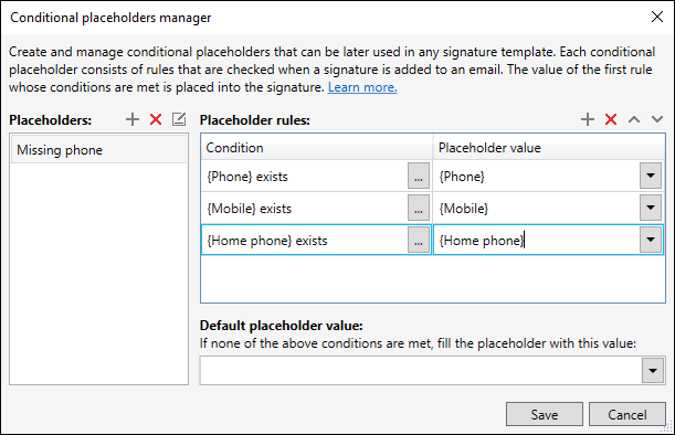 Editor - Examples - Additional rules