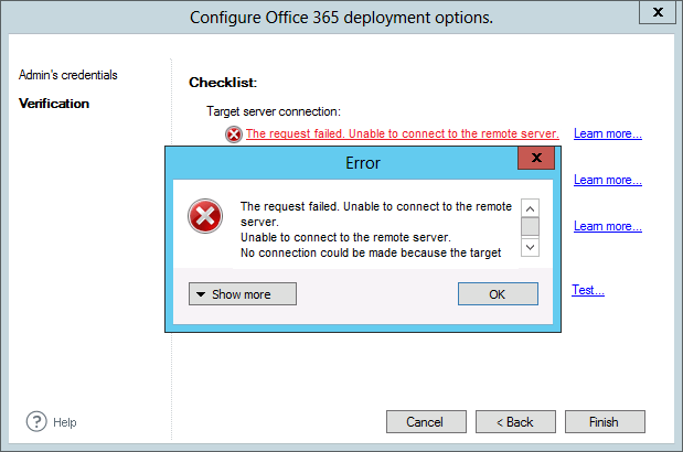 Email Signatures - cannot connect to O365 error.