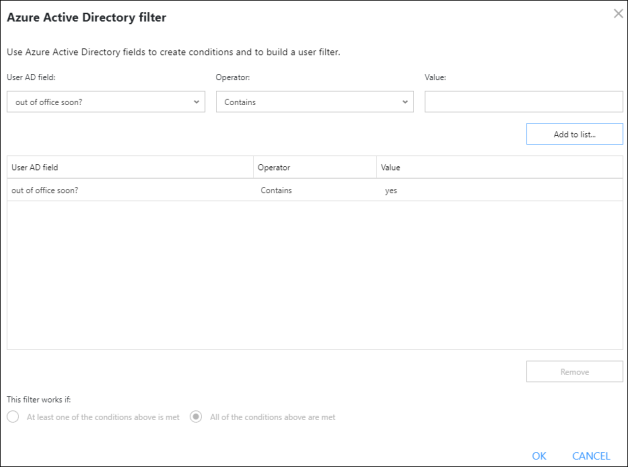 setting up AD filter