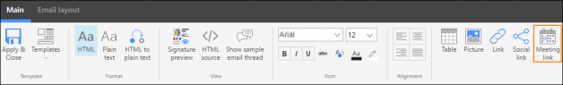 ESIG Whatsapp integration 2 add a new meeting link