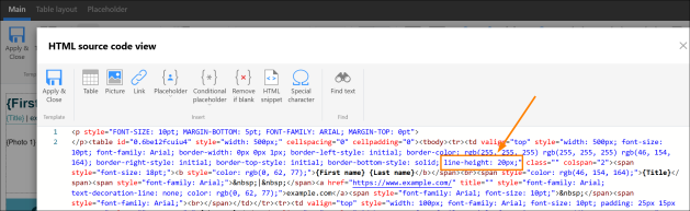 Adding line spacing to a text in an HTML table cell.