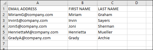 Exchange Migration - exported CSV file