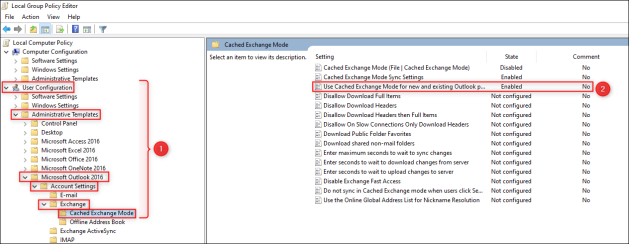 Accessing the GPO template.