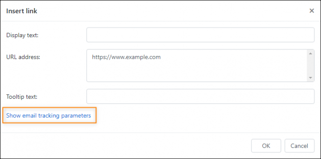 Expanding the email tracking parameters.