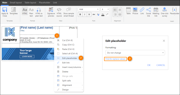 Accessing the regex formatting setting for a placeholder.