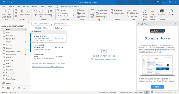 ESIG 365 Signatures Add-in for Outlook first v3