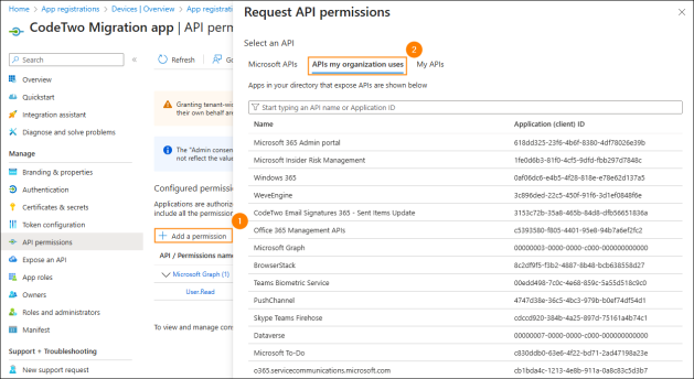Listing all APIs available for your organization.