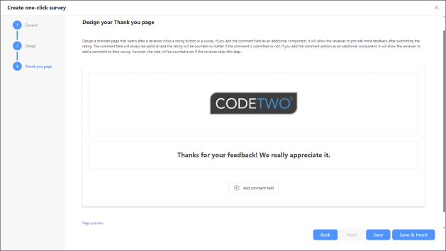 Esig - Surveys - Thank you page