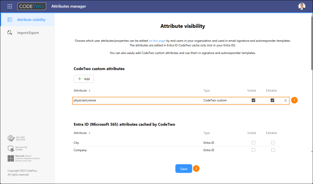 Saving the newly created custom attribute.