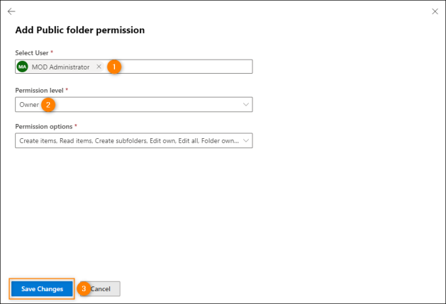 Setting the Owner role for your administrator account.