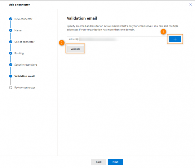 Validation of the outbound connector.