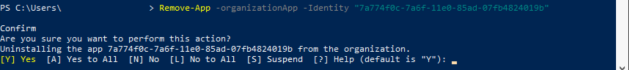 Removing the CodeTwo Signatures add-in using PowerShell.