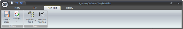 Toolbar view in the TXT tab.