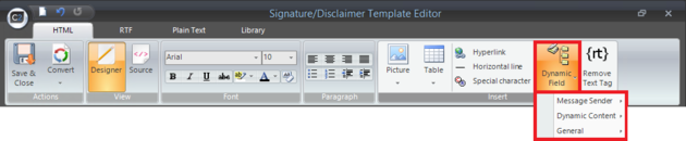 Email Signatures - Dynamic content.