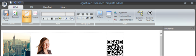 Email Signatures - Template loaded.
