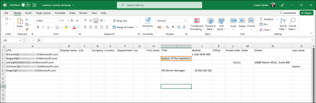 Easily locate any misuse in the CSV file exported from the Attributes manager.