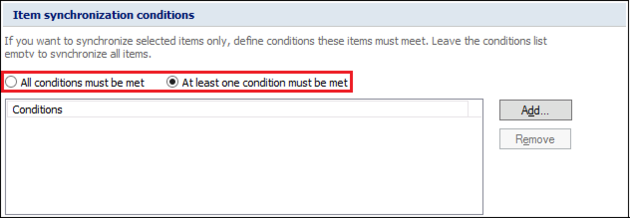 ES - At least one condition is met.