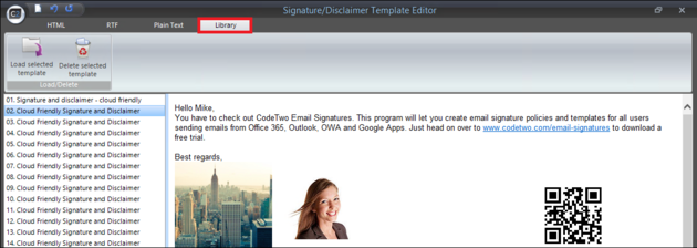 Email Signatures - Templates in the Library small.