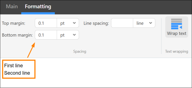 Default line spacing in the editor available in CodeTwo Email Signatures 365.